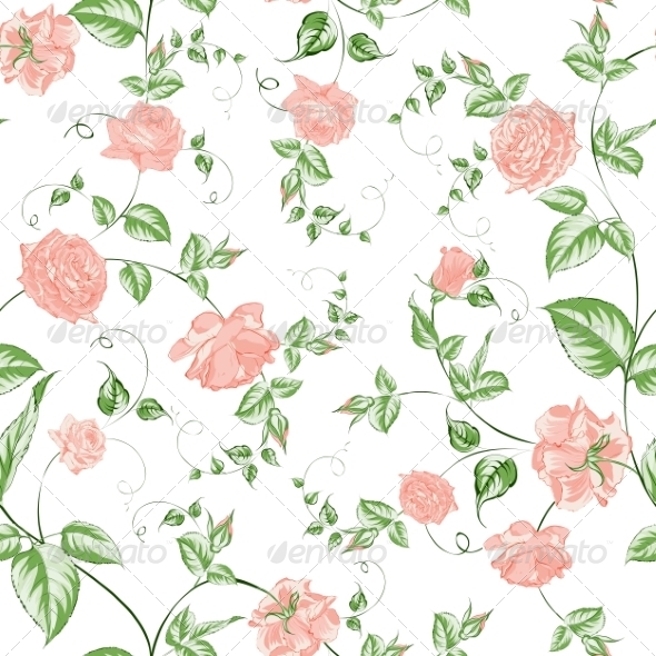 Seamless Texture of Roses for Textiles Seamless Texture of Roses for Textiles