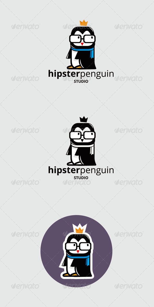Hipster Penguin Logo Hipster Penguin Logo