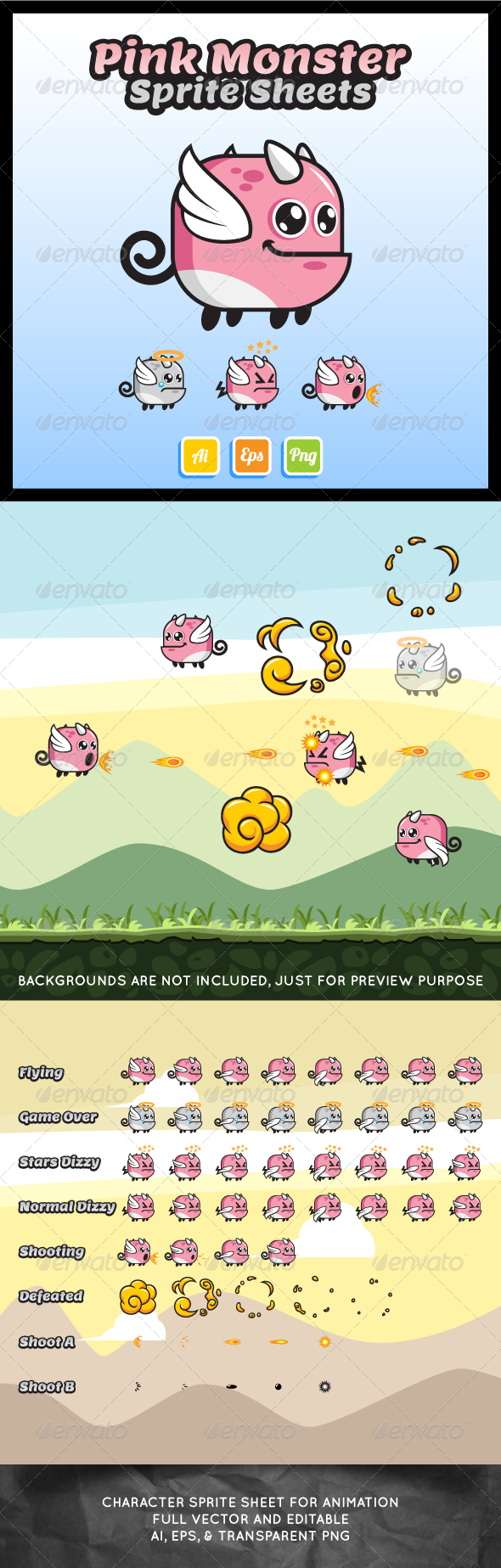 Pink Monster Sprite Sheet Pink Monster Sprite Sheet