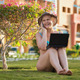 Man Working With Notebook In The Park - 80