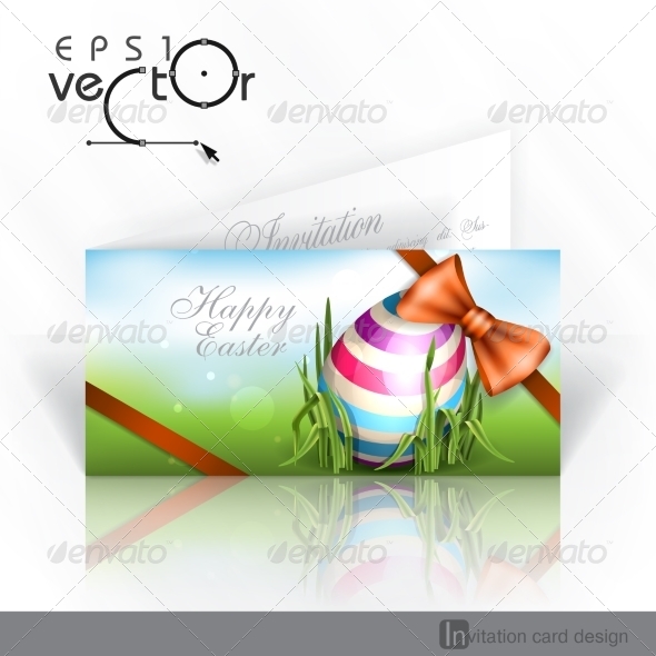 Easter Background with Eggs in Grass Easter Background with Eggs in Grass