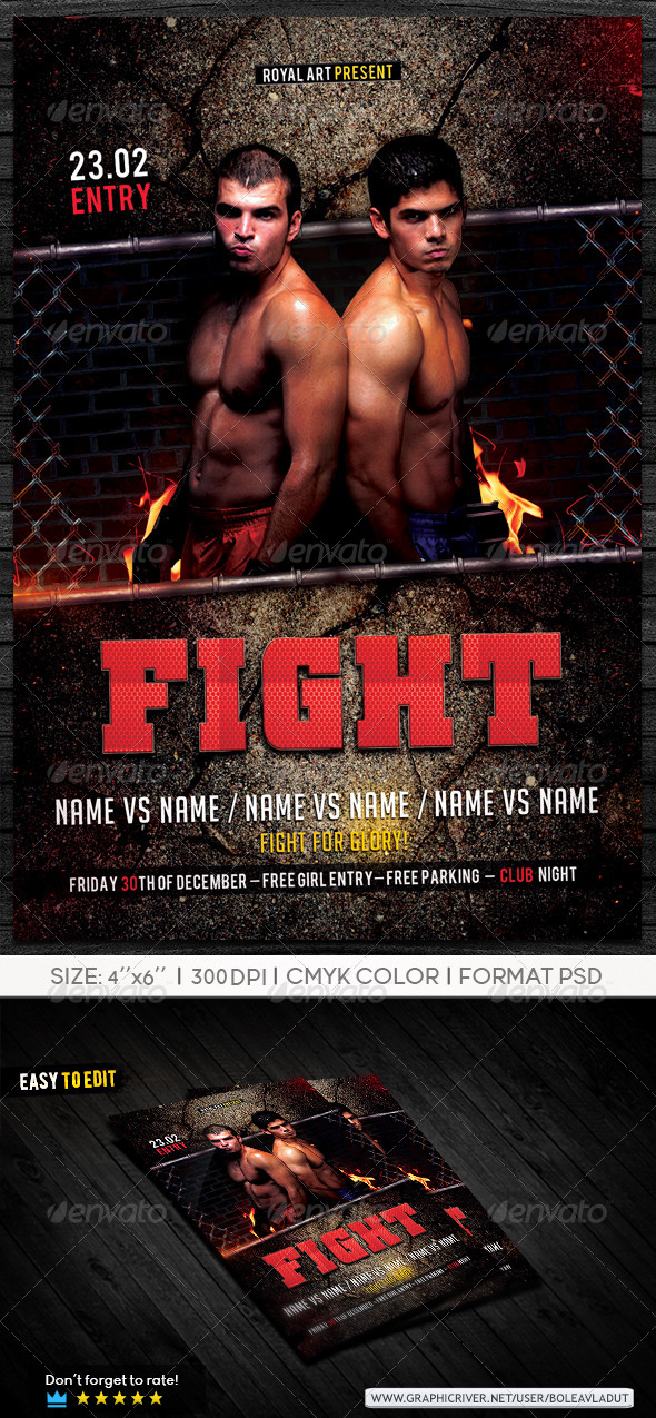 Fight Night - Events Flyers