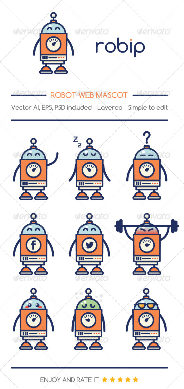 Robip - Characters Vectors