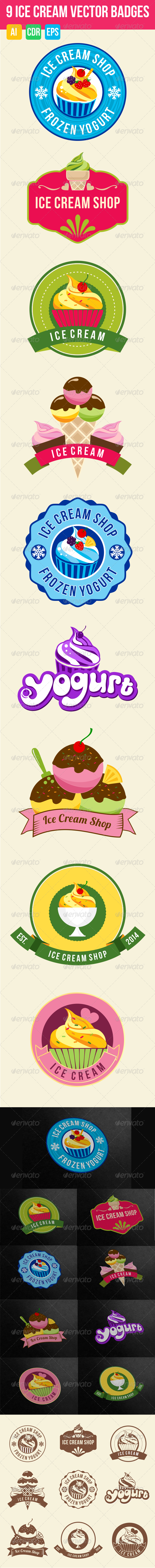 9 Ice Cream Badges