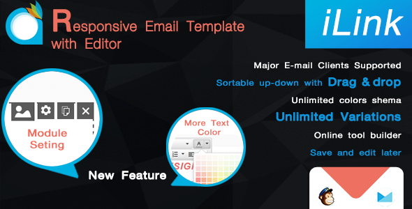 iLink-Responsive Email Template with Editor