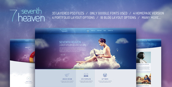 Seventh Heaven -- PSD Template