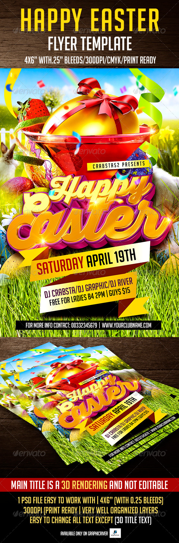 Happy Easter Flyer Template Happy Easter Flyer Template
