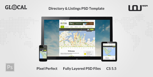 GLOCAL - Directory PSD Template