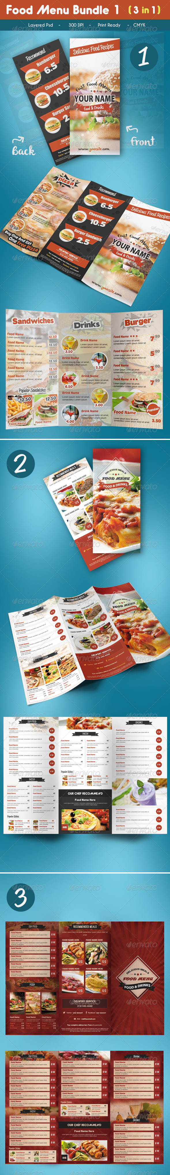 Trifold Food Menu Bundle_1