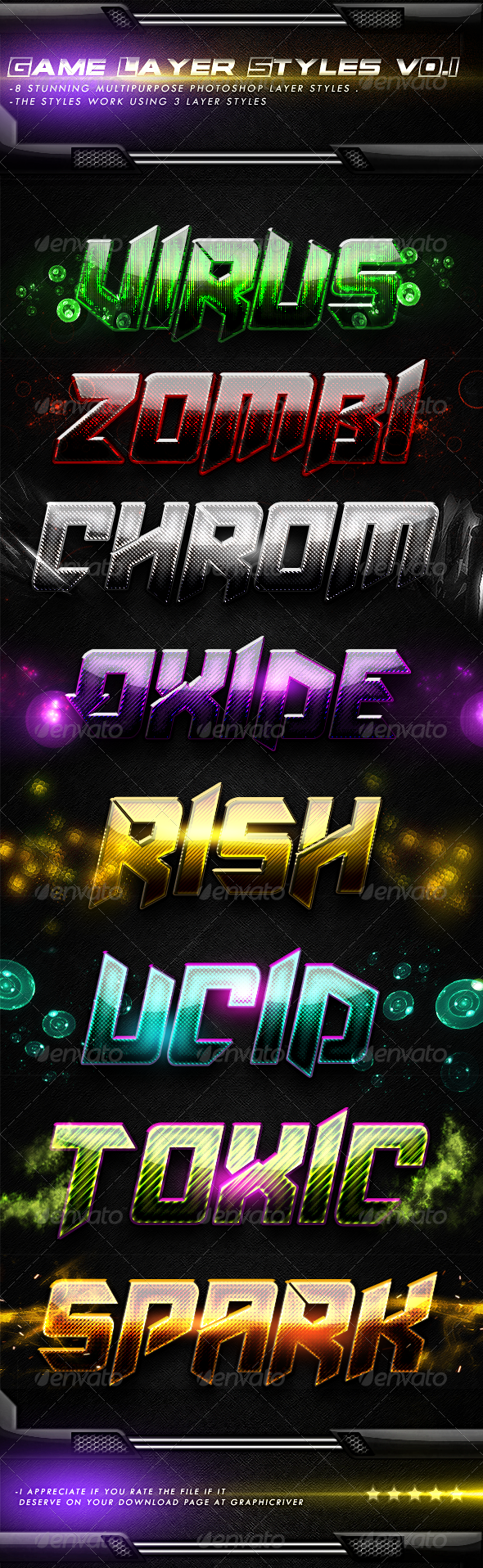 Game Layer Styles V0.1 - Text Effects Styles