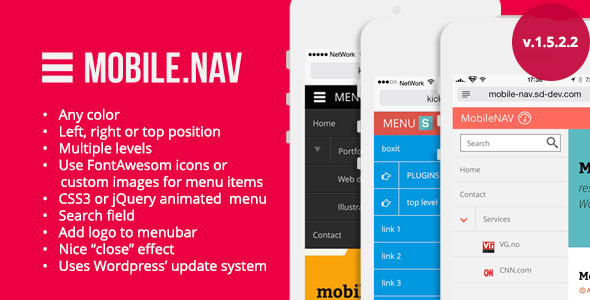 MOBILE.NAV Responsive menu plugin MOBILE.NAV Responsive menu plugin