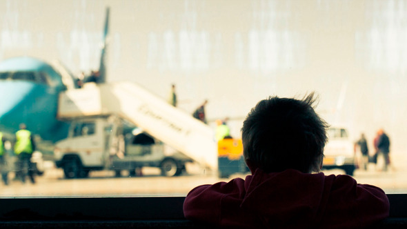 Little Boy At Airport Little Boy At Airport