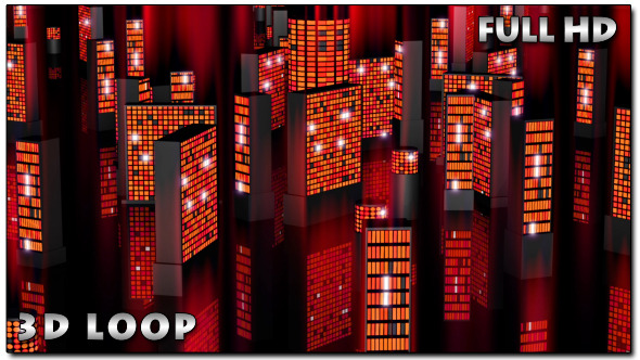 Night Mirage City Loop 3D Night Mirage City Loop 3D