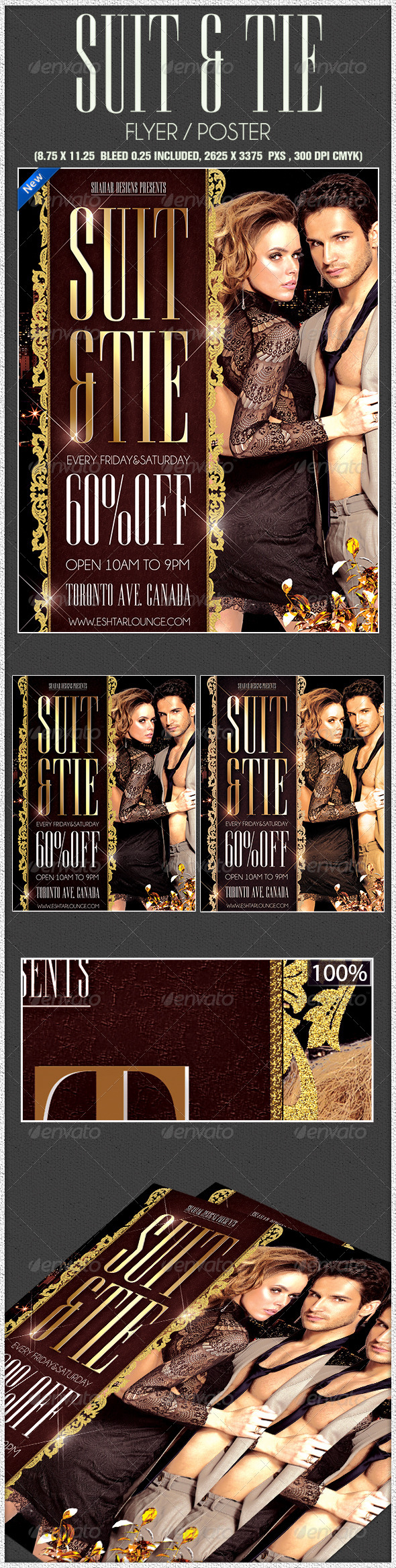 Suit & Tie Men Retail Store Poster Suit & Tie Men Retail Store Poster