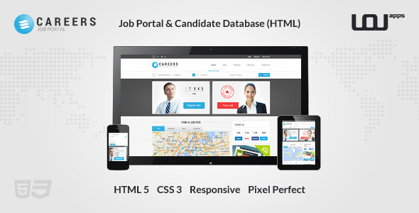 CAREERS - Job Portal & Candidate Database (HTML)