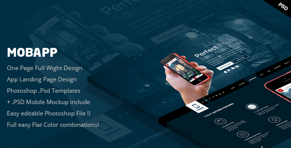MobApp - One Page App Landing Page