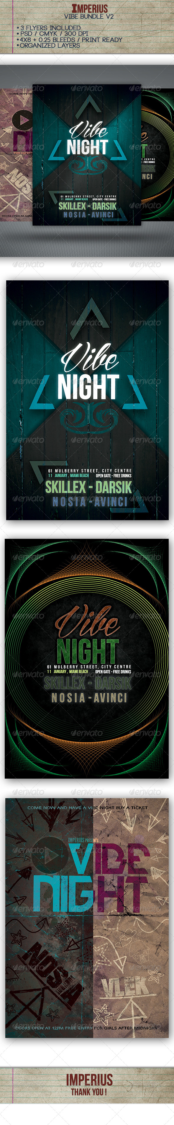 Vibe Bundle V2 - Flyers Print Templates