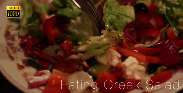Eating Greek Salad Eating Greek Salad