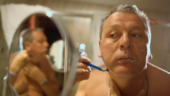 Man Shaving Man Shaving
