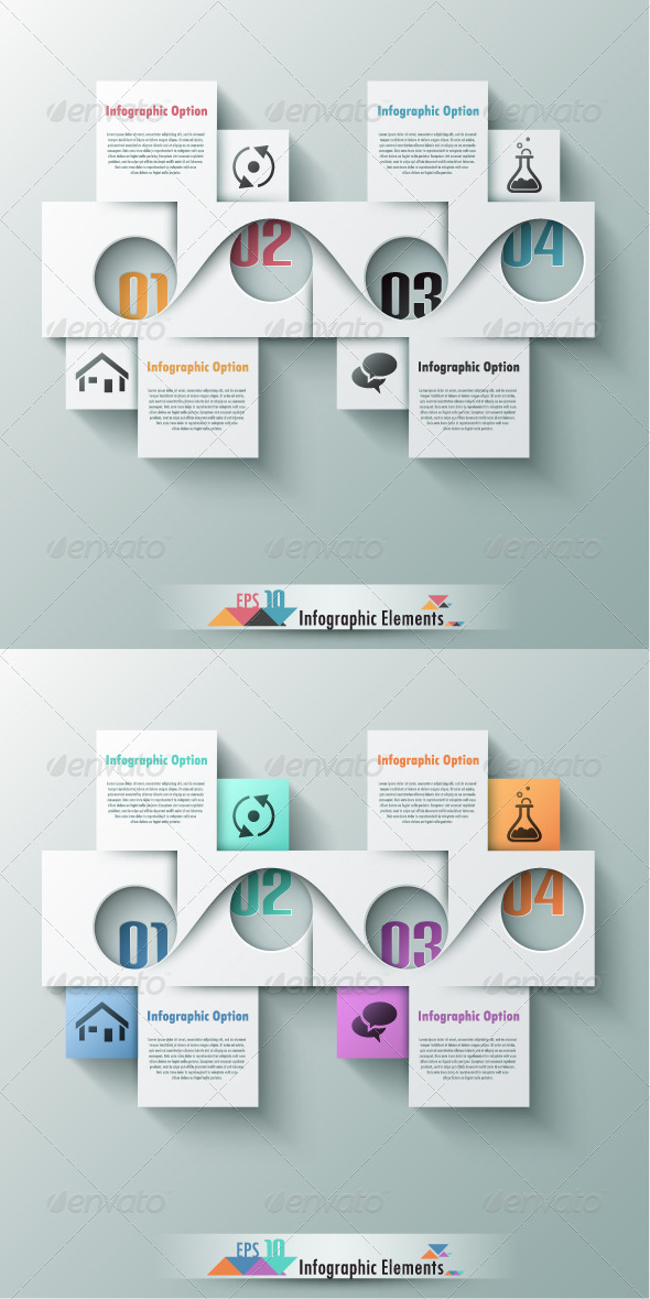 Modern Infographic Options Banner Two Versions Modern Infographic Options Banner Two Versions