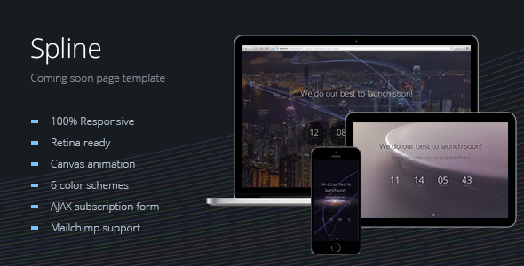 Spline -- Animated Coming Soon Page Template