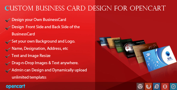 Custom Business Card Design for OpenCart Custom Business Card Design for OpenCart