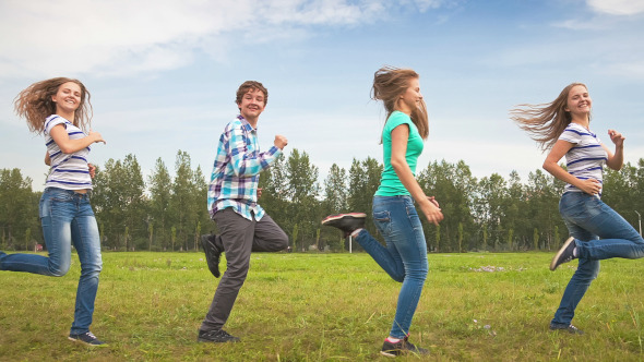 Teens Running Teens Running