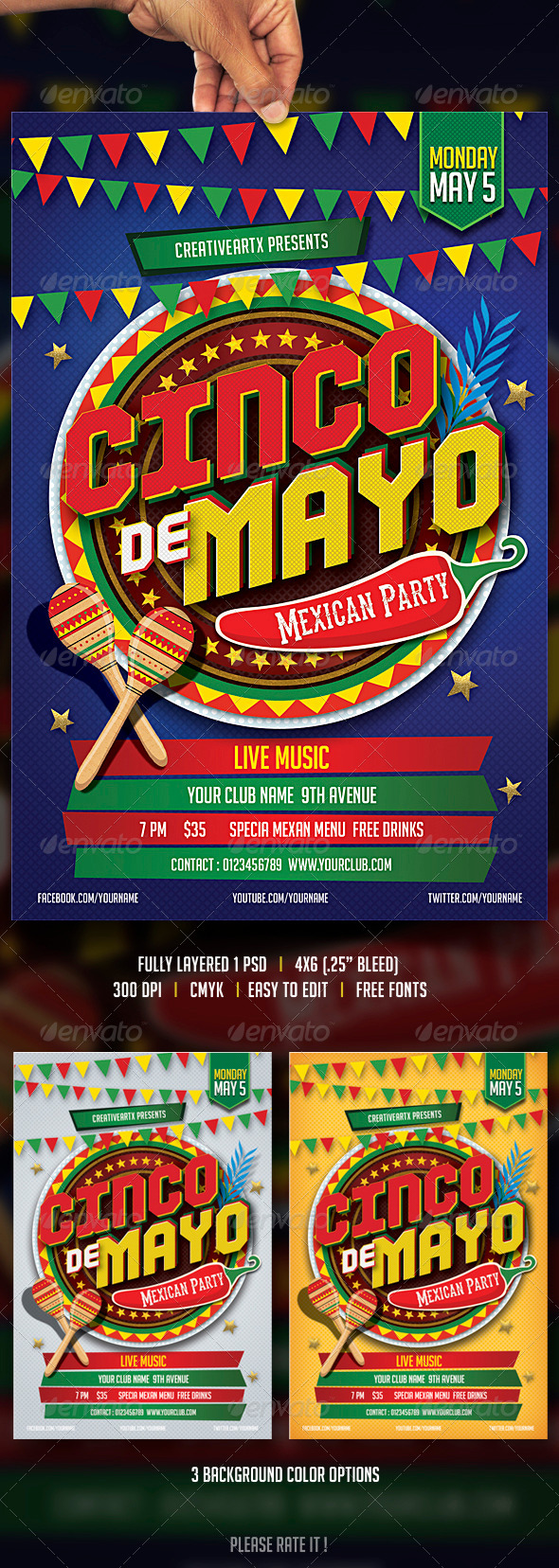 Cinco De Mayo - Events Flyers
