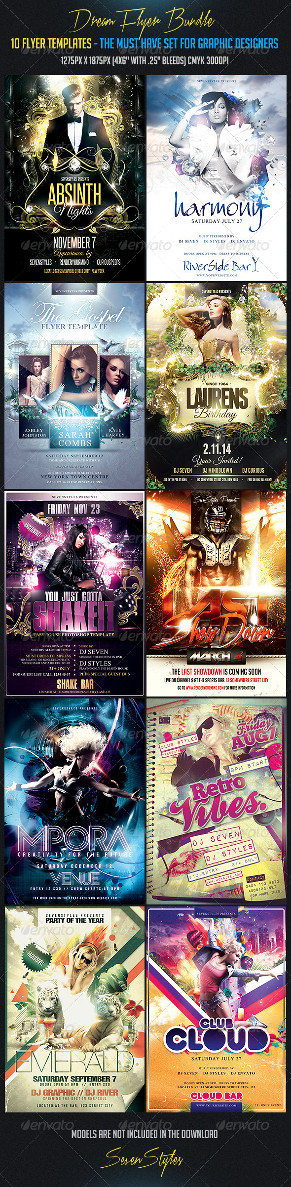 Dream Bundle - 10 Flyers - Flyers Print Templates