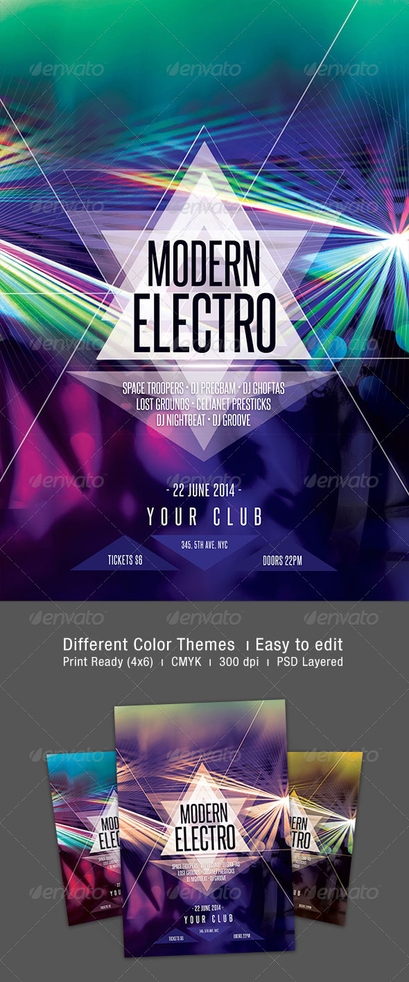 Modern Electro Flyer - Clubs & Parties Events