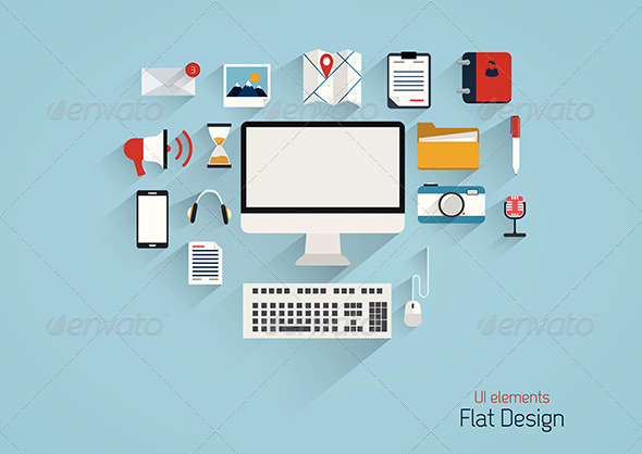 Flat Design Set Flat Design Set