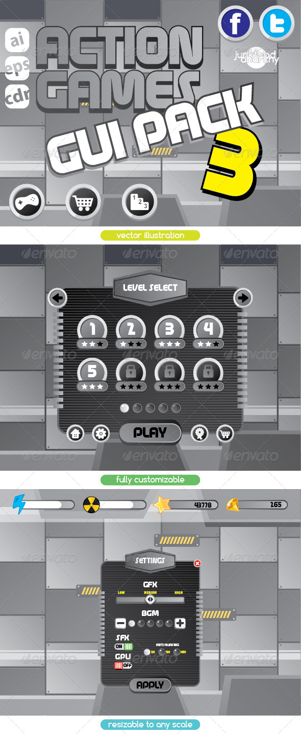 Cartoon Games GUI Pack Vol 3 Cartoon Games GUI Pack Vol 3