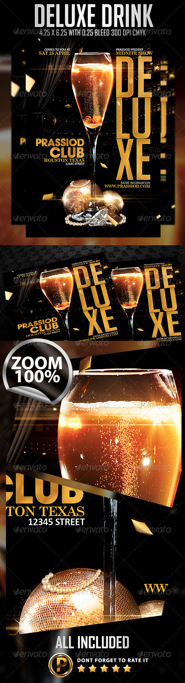 Deluxe Drink Flyer Template - Clubs & Parties Events