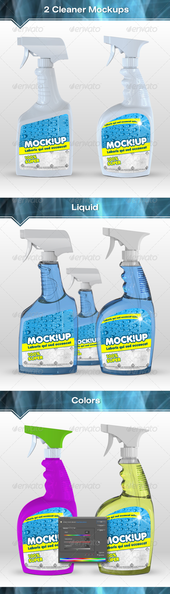 2 Cleanser Bottle Mockups 2 Cleanser Bottle Mockups