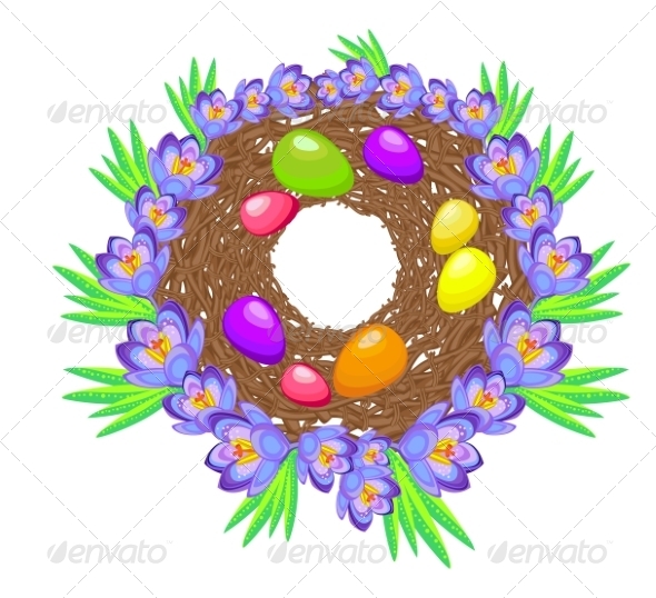 Easter Eggs in a Nest Easter Eggs in a Nest
