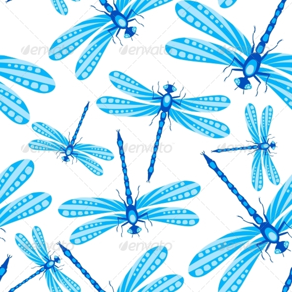 Dragonfly Seamless Pattern Dragonfly Seamless Pattern