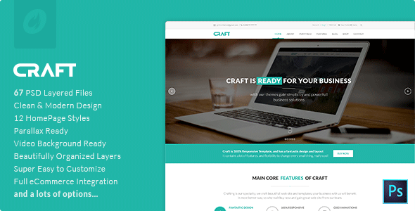 Craft | Multi-Purpose PSD Template