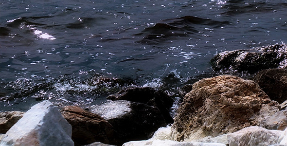 Sea and Rocks Under Moonlight Sea and Rocks Under Moonlight