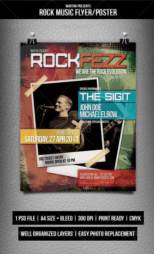 Rock Music Flyer Poster Rock Music Flyer Poster