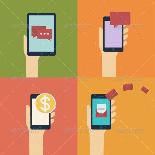 Hand Holding Smart Phone and Tablet Hand Holding Smart Phone and Tablet