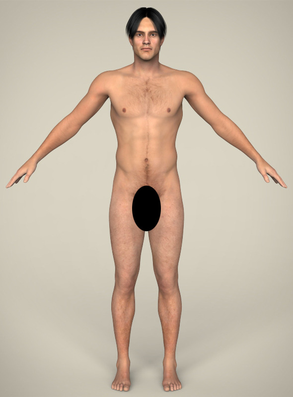 Realistic Young Muscular Male - 3DOcean Item for Sale