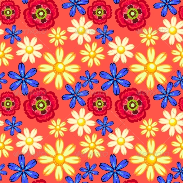Flowers Seamless Pattern Flowers Seamless Pattern