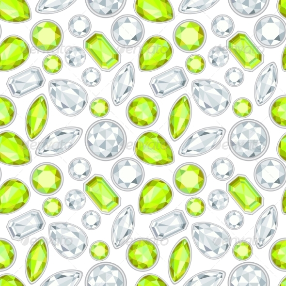 Diamond and Citrine Seamless Pattern Diamond and Citrine Seamless Pattern