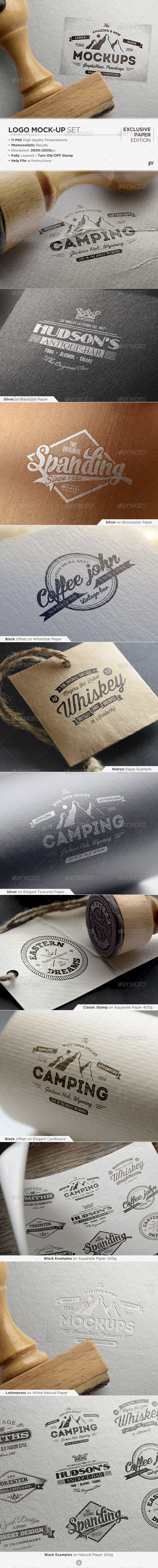 Logo Mock-Up Exclusive Paper Edition Logo Mock-Up Exclusive Paper Edition