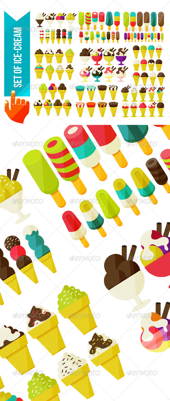 Set of Ice Cream