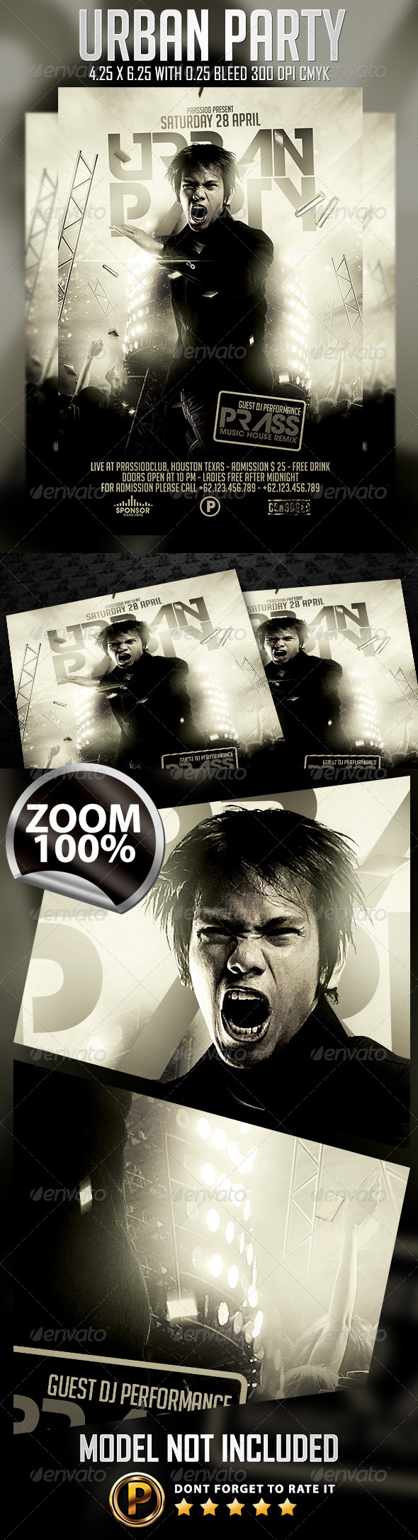 Urban Party Flyer Template - Clubs & Parties Events