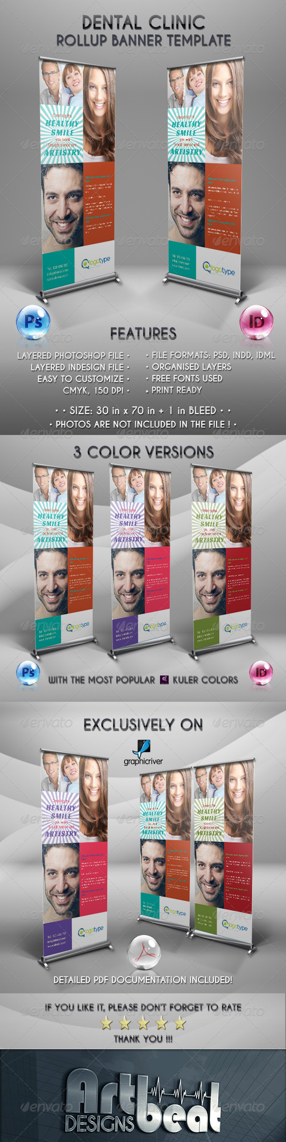 Dental Clinic Rollup Banner Template Dental Clinic Rollup Banner Template