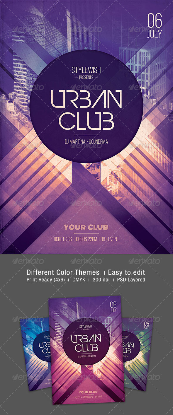 Urban Club Flyer - Clubs & Parties Events