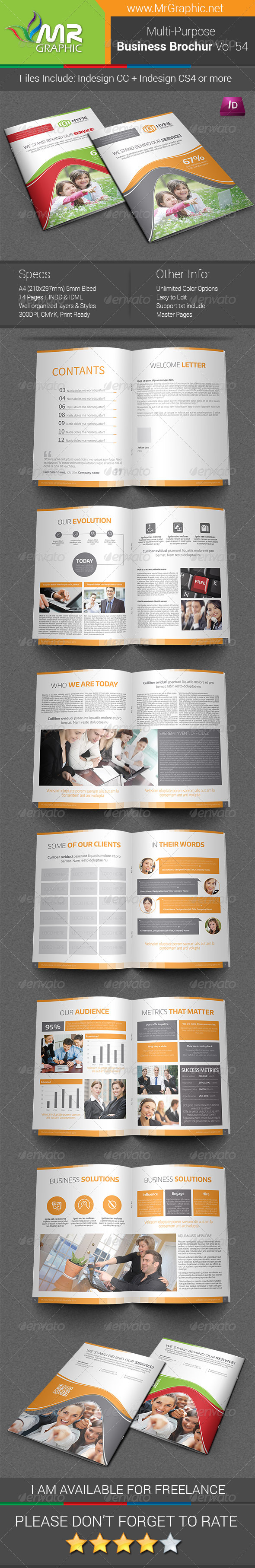 Multipurpose Business Brochure Template Vol-54 Multipurpose Business Brochure Template Vol-54
