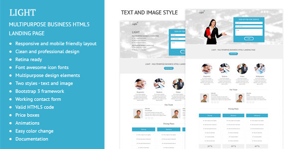 Light - Multipurpose Business Landing Page